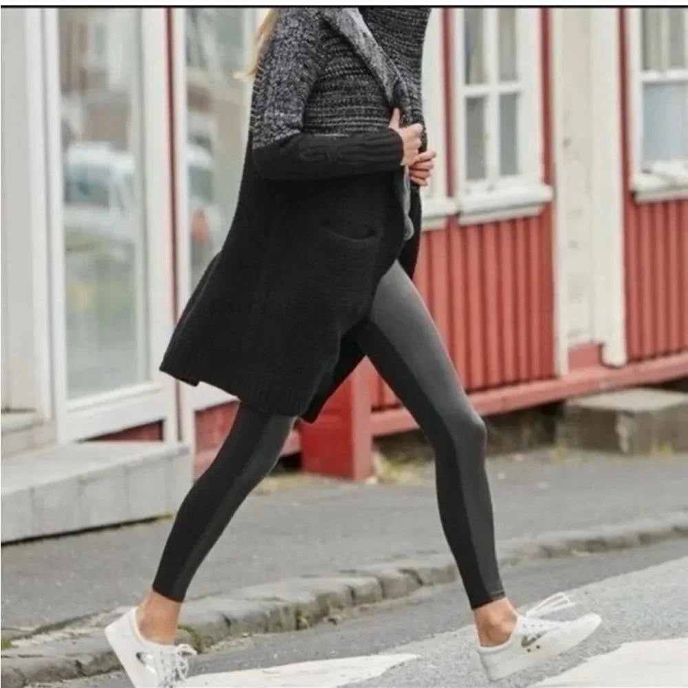 Athleta Black Faux Leather Leggings